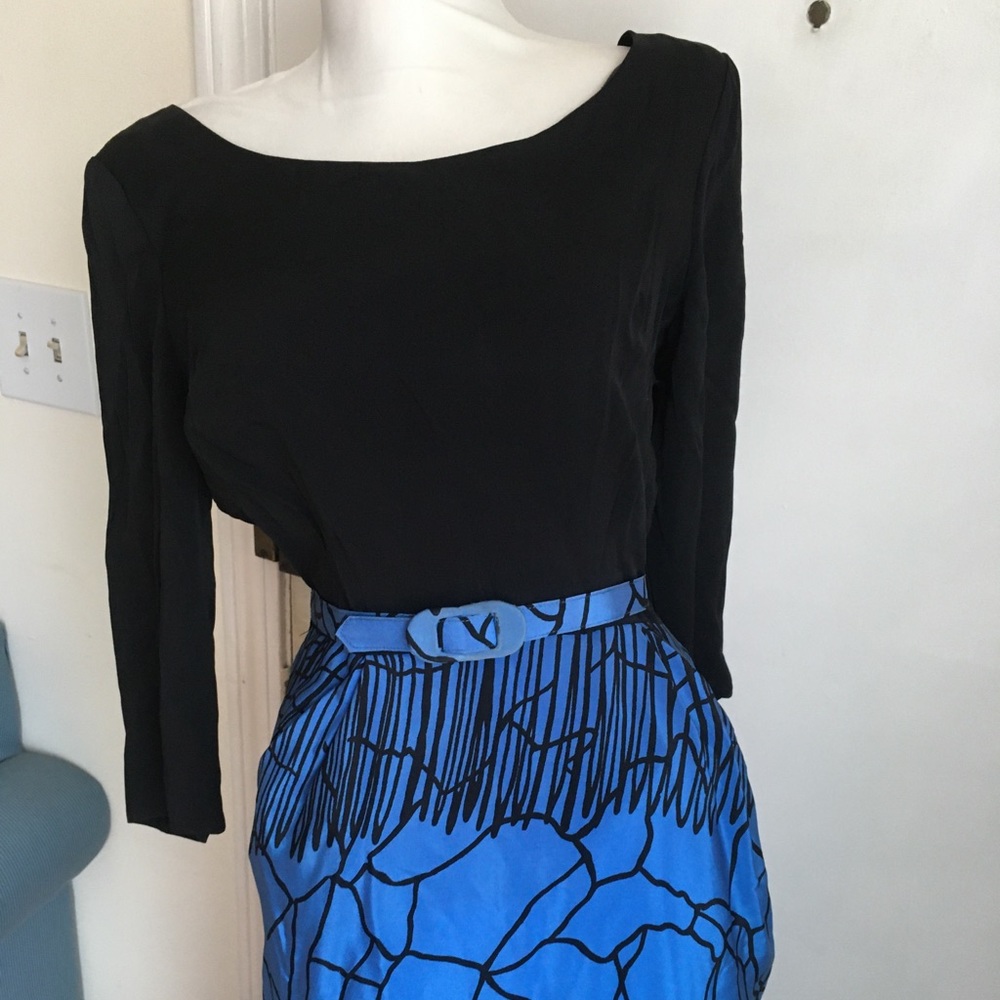 Vtg 60’s Claudia Young Abstract Print Dress - Picture 2 of 7